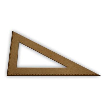 Imagem de Esquadro para Modelagem, 61 x 35 cm, em MDF Natural, Trident, C-1M