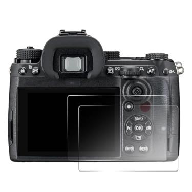 Imagem de pssped 2 peças protetoras de tela compatíveis com Pentax K-1, película de vidro temperado de dureza 9H cristalina, acessórios para câmera digital, impressão antiarranhões e dedos