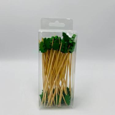Imagem de Palitos p/ Aperitivos Árvore de Natal C/50und (verde-12cm) - Tuut
