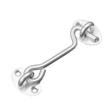 Imagem de Fechaduras de porta de janela de aço inoxidável, fechaduras de corrente de porta de janela, kits de fácil instalação, ferragens domésticas para janelas, portas, geladeiras, armários, cercas, portas