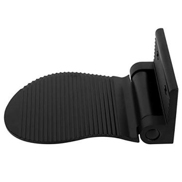 Imagem de AUNMAS Descanso de pé de Alumínio para Chuveiro, Pedal Antiderrapante Montado na Parede para Entrada de Casa, Corredor do Banheiro, Armazenamento Dobrável 15,5x10x6cm (Preto)