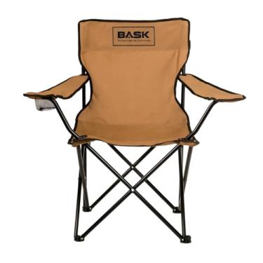 Imagem de BASK Cadeira Alvorada Dobrável Portátil Reforçada com Suporte 180kg | Alça de Ombro Integrada | Porta-copo | Conforto e Espaço Ampliado para Camping, Praia e Pesca(Bege)