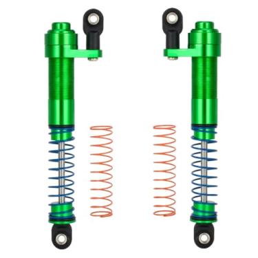 Imagem de 1/10 RC Aluminum Alloy Shocks Absorber – Adjustable 80-100mm Oil Damper for Crawler Car Axial SCX10 II 90046 Capra / TRX4 / Tamiya LCG / VS4-10 / D90 / Cheater Rigs (green)