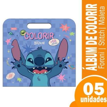 Imagem de Álbum para Colorir Foroni Stitch Maleta 8 Folhas - Embalagem com 5 Uni