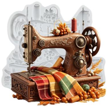 Imagem de MYPRACS Molde de silicone para fondant para máquina de costura para decoração de bolo de açúcar topo de cupcake pasta de goma de chocolate argila de polímero