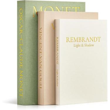 Imagem de Hyber&Cara Caixas de armazenamento decorativas de linho, conjunto de 3 livros falsos para mesa de centro, decoração de manto e estante, organização de fotos e lembranças