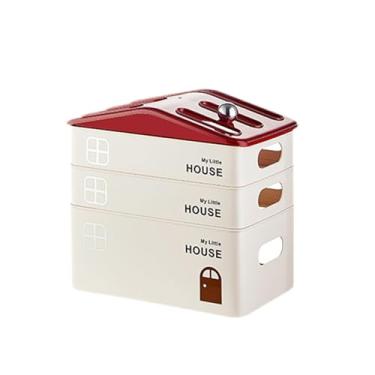 Imagem de WeiLaiKeQi Organizador de Cabos Portátil e Ventilado para Roteador, Ideal para Mesa, Sala de Estar e Escritório, Três Camadas