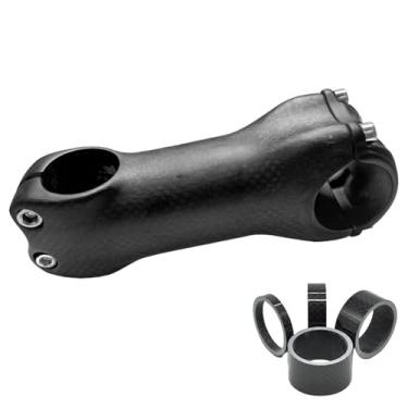 Imagem de Mesa de carbono para mountain bike, ângulo de 6/17 graus, 31,8 mm, compatível com guidões de 70/80/90/100/110/120 mm, acabamento preto fosco.(100mm)