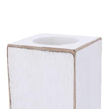 Imagem de Asixxsix Conjunto de 3 Castiçais de Madeira, Suporte de Vela Estilo Fazenda Rústico Com Base Plana Antiderrapante, Decoração de Peça Central de Mesa para Decoração de Peça Central