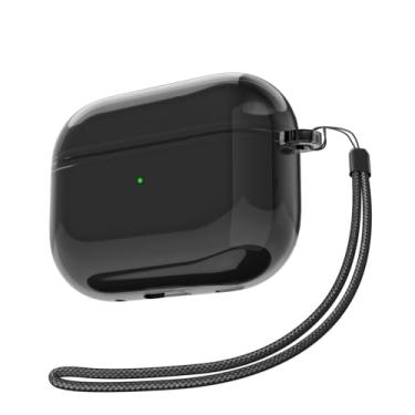 Imagem de Svanove Capa transparente para Airpods Pro 2 com alça, linda capa de plástico rígido transparente para Airpods Pro 1ª geração com corda, capas protetoras femininas Y2K TPU para mulheres e homens