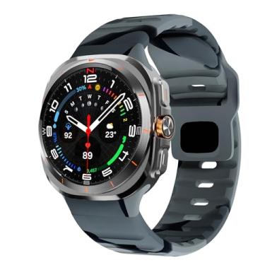 Imagem de TIOYW Para samsung galaxy assista ultra cinta 47mm acessórios pulseira cinto esporte silicone correa pulseira para galaxy watch7 ultra pulseiras(Black gray colour)