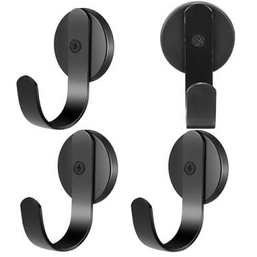 Imagem de Linwnil Gancho magnético para guirlanda de guirlanda para porta frontal de metal para decorações de Natal (preto-4, 43 mm)