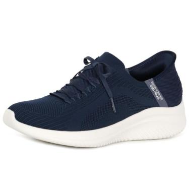 Imagem de Skechers Tênis feminino Bikers Lite Relive, Azul marino, 7 Wide
