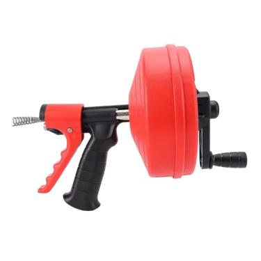 Imagem de AUNMAS Trado de Drenagem de Aço de 65Mn para Serviço Pesado, Operação Manual/de Perfuração, de Encanamento, Cabe Em Tubos de 50-75MM, Desentupidor Com Esgoto de Pia de Cozinha de (5m Primavera)