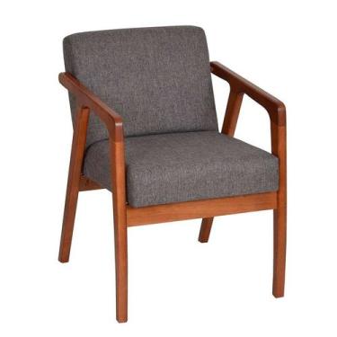 Imagem de Cadeira Tosar I Amêndoa Grafite - Keva