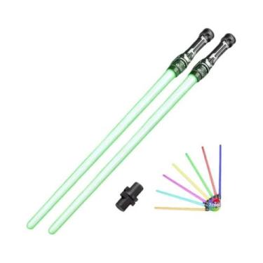 Imagem de Espada Laser Retrátil Vermelha E Azul Para Crianças, Sabre De Luz Dupl