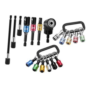 Imagem de WeiLaiKeQi Chaveiro Porta-Bits com Adaptador para Soquetes de Furadeira de Impacto com Encaixe Hexagonal de 1/4" - Presente Ideal para Pais