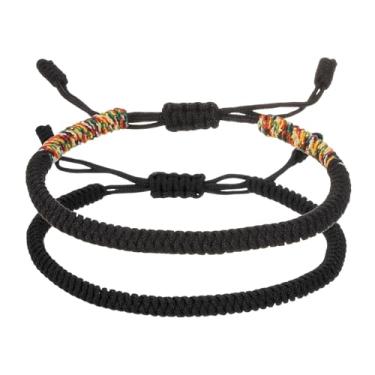 Imagem de PATIKIL Pulseira de corda trançada feita à mão da Lucky, pulseira de proteção de oração ajustável para presentes de aniversário de família e mulheres, One Size, Tecido, Sem Pedra Preciosa