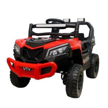 Imagem de Mini Utv Elétrico Infantil Off-Road 12V, Com 4 Motores, Luzes e Sons, Rodas Largas e Cinto Segurança