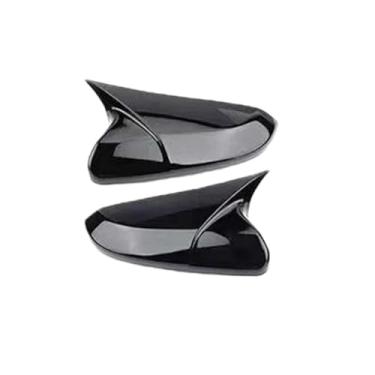 Imagem de Compatível com Honda Civic 10th 2016 2017 2018 2019 2020 Retrovisor Tampa do espelho lateral Tampa da asa Porta externa Vista traseira Caso Guarnição de fibra de carbono(Gloss Black)