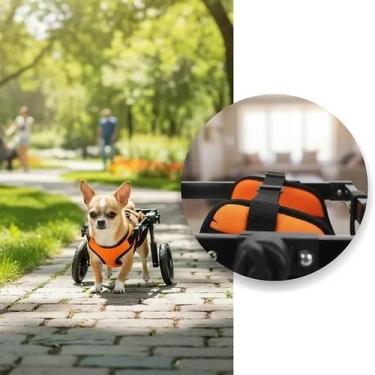 Imagem de Cadeira De Rodas Para Cachorros Pernas Traseiras Ajustável - SUPERMEDY