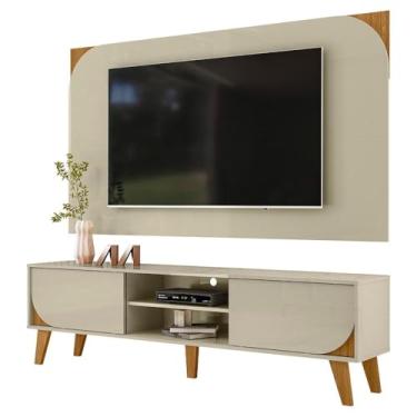 Imagem de Rack Bancada Com Painel Para Tv 65 Pol 2 Portas Duna 182 cm Cumaru Opala Madetec