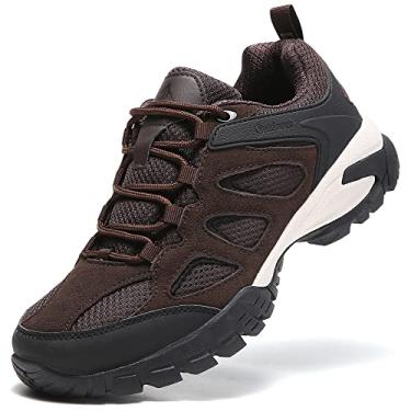 Imagem de wanhee Tênis masculino para trilha e caminhada ao ar livre, Marrom, 37