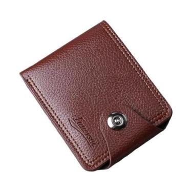 Imagem de Carteira Masculina Curta Multicartões Com Porta-Moedas Duplo E Compart