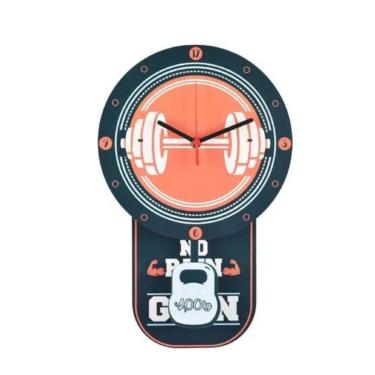 Imagem de Relógio de Parede com Pêndulo No Pain No Gain