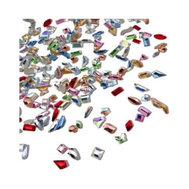 Imagem de Mini Strass Para Unhas 300/100 Peças, Cristais Acrílicos Com Base Plan