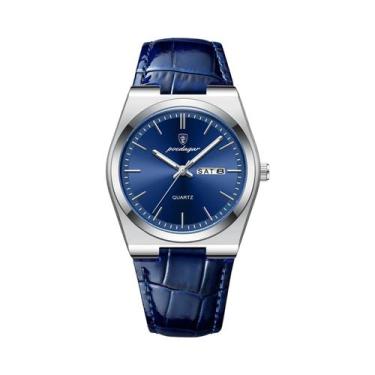 Imagem de Relógio De Quartzo Masculino Luxuoso À Prova d'Água Com Data E Semana 