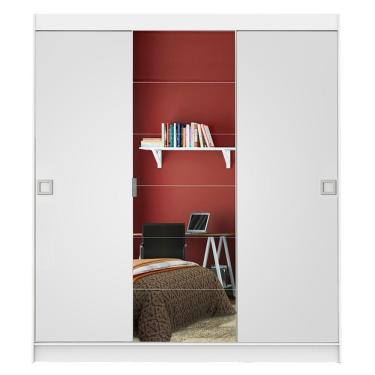 Imagem de Guarda Roupa Veneza 3 Portas Correr 1 Espelho Branco Madesa