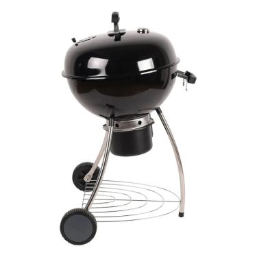 Imagem de Churrasqueira Americana A Bafo Carvao E Rodas Black - Grill