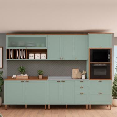 Imagem de Armário De Cozinha Genialflex Iluminata Luna Verde Mint