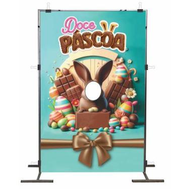 Imagem de Painel Festa Retangular Interativo 1,5x2,25m Pascoa 2 - Fantasia Bras,
