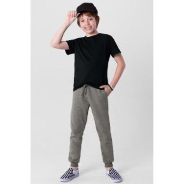 Imagem de Calça Jogger Básica Infantil Menino Em Moletinho Brandili-CINZA-Masculino