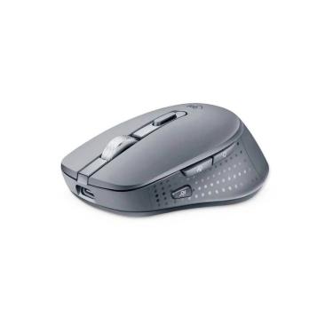 Imagem de Mouse Sem Fio Bluetooth 5.1 USB, Recarregável Get Silence, 7 botões, 1600DPI, Grafite