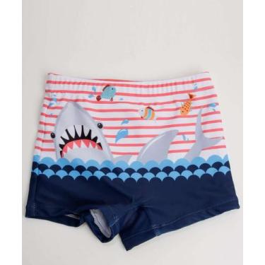 Imagem de Sunga Infantil Estampa Tubarão MR Tam 4 a 10-59024, Azul, 1