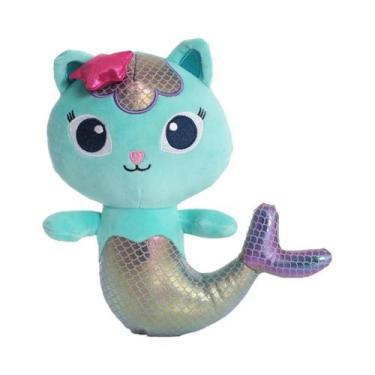 Imagem de Boneca De Pelúcia De Gato Sereia Para Crianças, Brinquedo De Desenho A