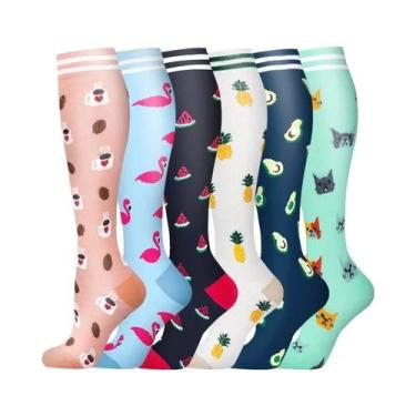 Imagem de Meias De Compressão Masculinas 3/6 Pares Para Esportes Ao Ar Livre, Ci