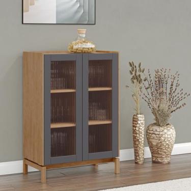 Imagem de Cristaleira 2 Portas 115cm 100% Madeira Maciça Barcelona - Finestra