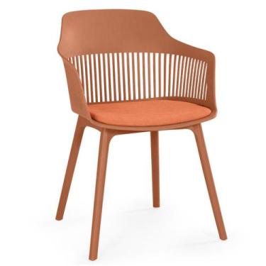 Imagem de Cadeira Estofada de Jantar Marcela - Marrom - Magazine Decor