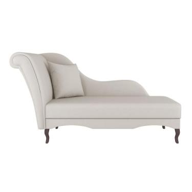 Imagem de Divã Recamier Chaise Longue Valentina Clássico com Pés de Madeira Velu