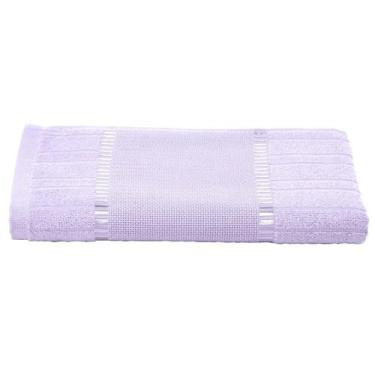 Imagem de Toalha Banho Bella Dohler Bordar Barrado Etamine 70X140cm - Lilás, Lil