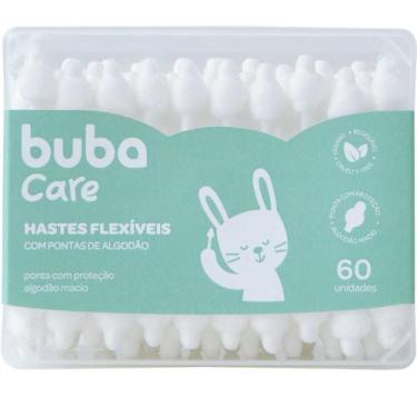 Imagem de Cotonete Bebê Infantil Hastes Flexiveis Buba Care 60un