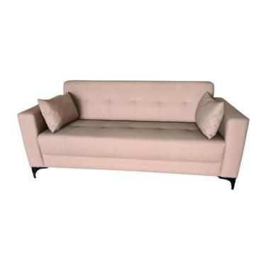 Imagem de Sofá Gianni Tecido Acquablock Pé Aço Preto Medida 170cm - 4R Estofados