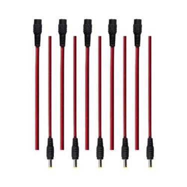 Imagem de Adaptadores De Conector Macho E Fêmea De 5.5 X 2.1mm Para Cabos De Luz