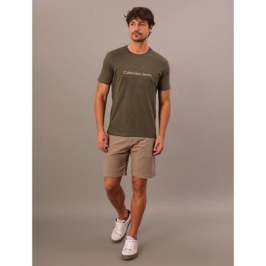 Imagem de Camiseta Manga Curta Calvin Klein Jeans Masculino Embossed - Militar-Feminino