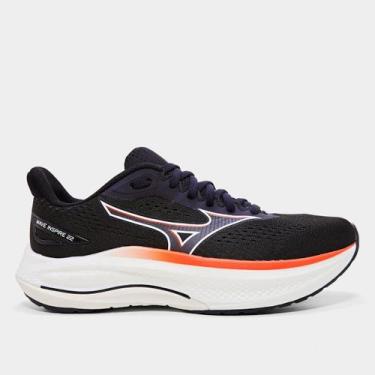 Imagem de Tênis Mizuno Wave Inspire 22 Masculino, Preto, Vermelho, 41