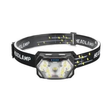 Imagem de Lanterna De Cabeça LED Recarregável Com Sensor, Potente, Com Bateria E